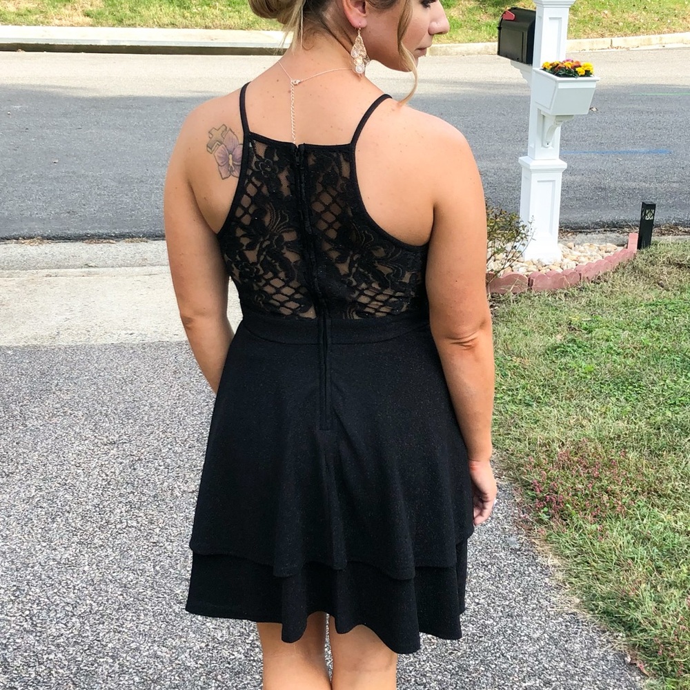 Altard State Sparkly Black Dress Flattering Style Worn Once